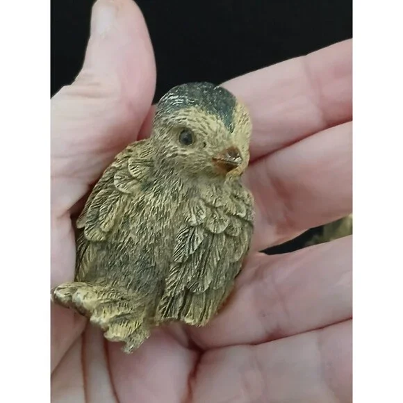 3 Mini Birds Figurine Cute Window Shelf Decoration Resin - Picture 8 of 12